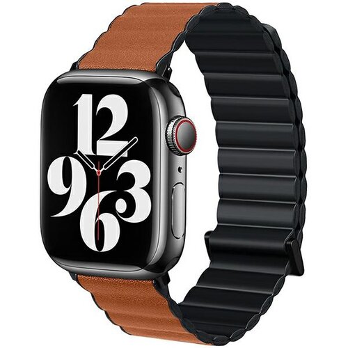 Pasek BELINE Magnetic Pro do Apple Watch 4/5/6/7/8/9/SE/SE 2/SE 2022 (38/40/41mm) Czarno-brązowy