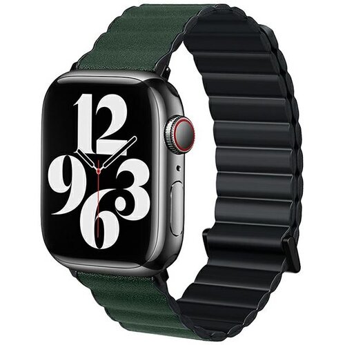 Pasek BELINE Magnetic Pro do Apple Watch 4/5/6/7/8/9/SE/SE 2/SE 2022 (38/40/41mm) Czarno-zielony