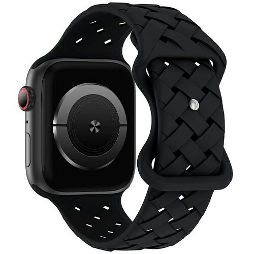 Pasek BELINE Silicone Woven do Apple Watch 2/3/4/5/6/7/8/SE/SE 2/Ultra (42/44/45/49mm) Czarny