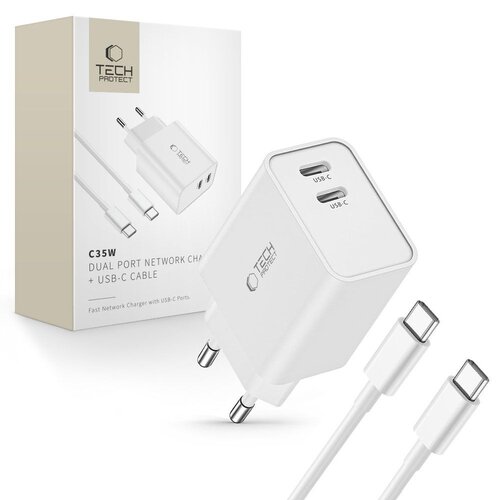 Ładowarka sieciowa TECH-PROTECT C35W PD35W Biały