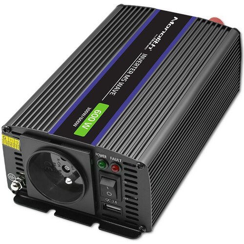 Przetwornica QOLTEC MS Wave 12V na 230V 300W/600W Modyfikowana sinusoida