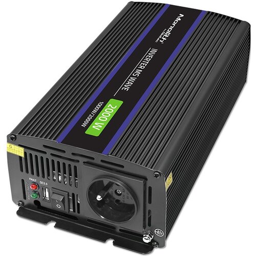 Przetwornica QOLTEC MS Wave 12V na 230V 1000W/2000W Modyfikowana sinusoida
