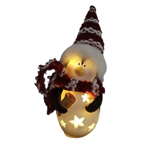Figurka SASKA GARDEN Pingwin LED 16 cm
