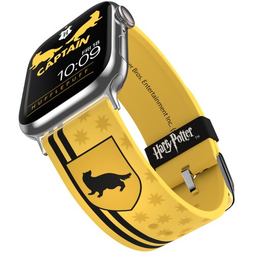 Pasek MOBY FOX Harry Potter House Pride Hufflepuff do Apple Watch 2/3/4/5/6/7/8/9/SE/SE 2022/Ultra/Ultra 2 (38/40/41/42/44/45/49mm) Żółty