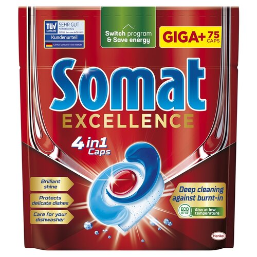 Kapsułki do zmywarki SOMAT Excellence 4w1 - 75 szt.