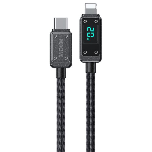 Kabel USB-C - Lightning WEKOME WDC-08 Vanguard Series 20W 1 m Czarny