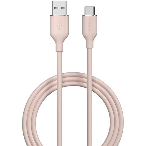 Kabel USB - USB-C DEVIA Jelly 2.4A 1.2 m Różowy