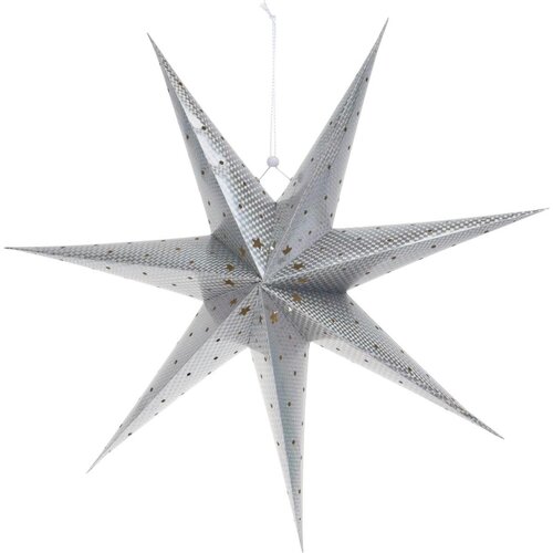 Gwiazda CHRISTMAS DECORATION 60 cm Srebrny