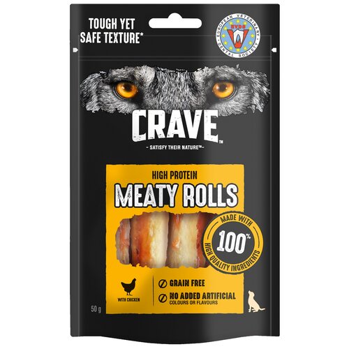 Przysmak dla psa CRAVE Meaty Rolls Kurczak 50 g