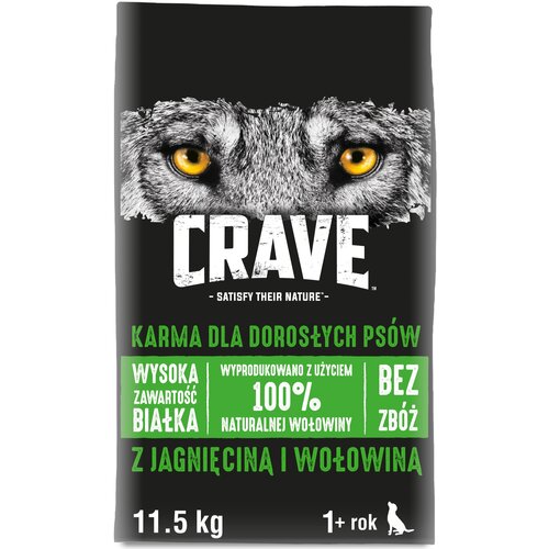 Karma dla psa CRAVE Wołowina z jagnięciną 11.5 kg