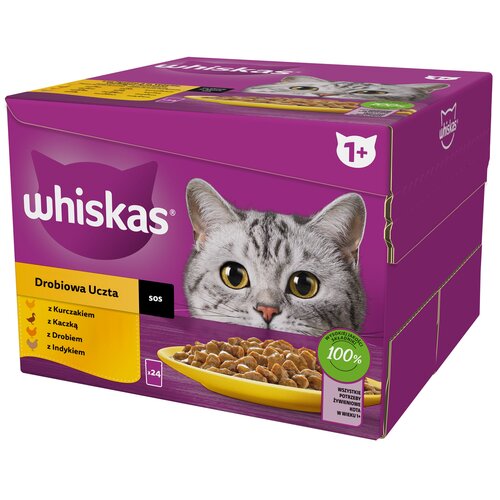Karma dla kota WHISKAS Drobiowa Uczta Mix Smaków (24 x 85 g)