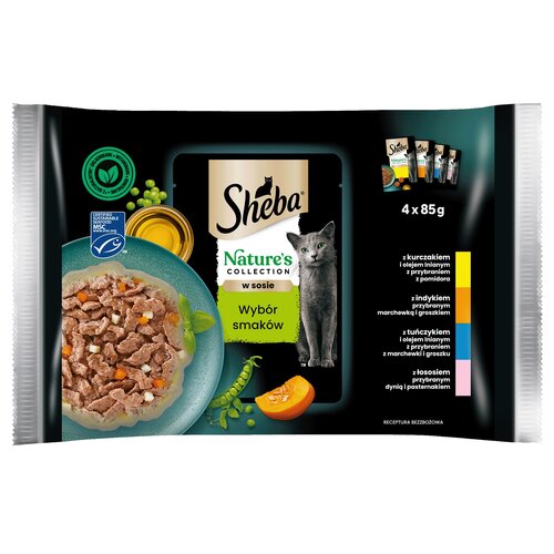 Karma dla kota SHEBA Nature's Collection Wybór Smaków (4 x 85 g)