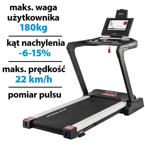 Bieżnia elektryczna SOLE by HAMMER F85 2940W 22km/h