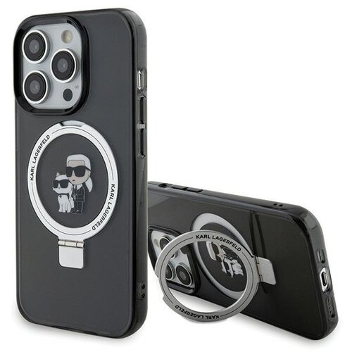 Etui KARL LAGERFELD Ring Stand do Apple iPhone 15 Pro Czarny