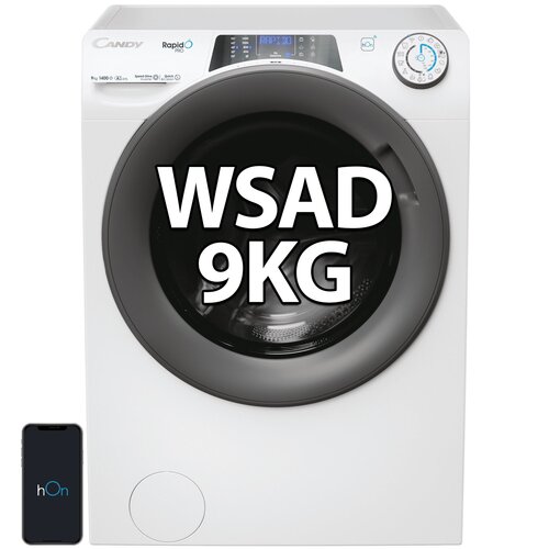 Pralka CANDY RapidÓ Pro RP 496BWMR8 1-S 9kg 1400 obr Quick&Clean