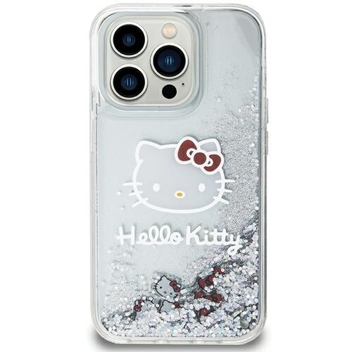 Etui HELLO KITTY Liquid Glitter Charms do Apple iPhone 11/Xr Srebrny