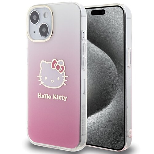 Etui HELLO KITTY IML Gradient do Apple iPhone 15 Różowy