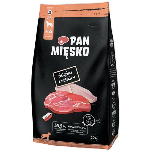 Karma dla psa PAN MIĘSKO Cielęcina z Indykiem XL 20 kg