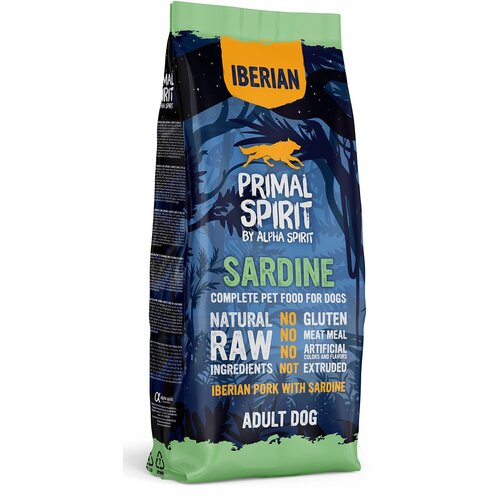 Karma dla psa półwilgotna PRIMAL SPIRIT Iberian Sardine Wieprzowina i sardynki 12 kg