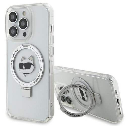 Etui KARL LAGERFELD Ring Stand do Apple iPhone 15 Pro Biały
