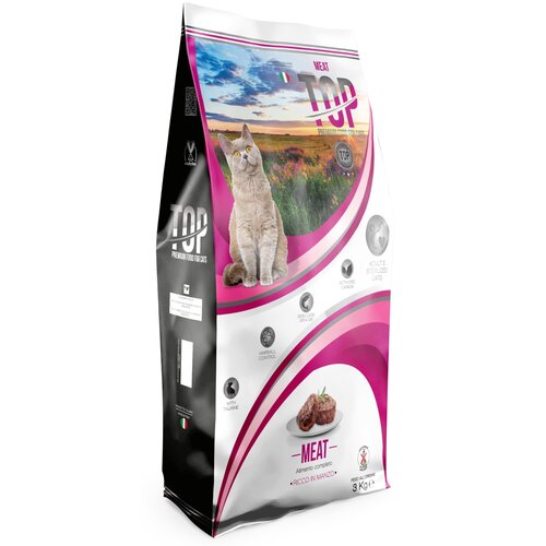 Karma dla kota TOP PREMIUM FOOD FOR CATS Meat Wołowina 3 kg