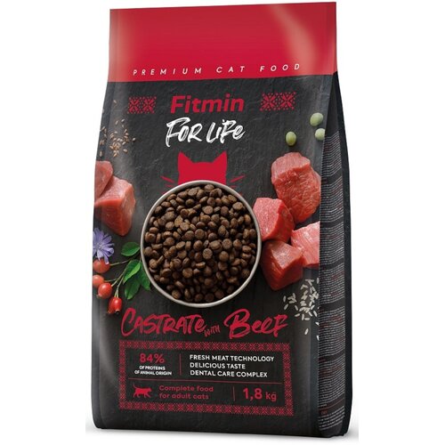 Karma dla kota FITMIN Cat For Life Castrate Wołowina 1.8 kg