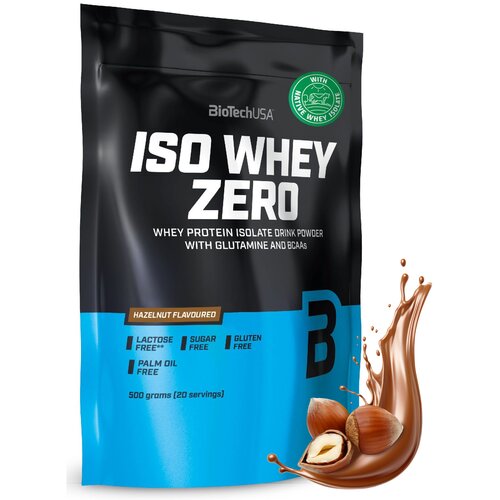 Odżywka białkowa BIOTECH Iso Whey Zero Orzechowy (500 g) Bez cukru i laktozy