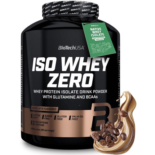 Odżywka białkowa BIOTECH Iso Whey Zero Caffe Latte (2270 g) Bez cukru i laktozy