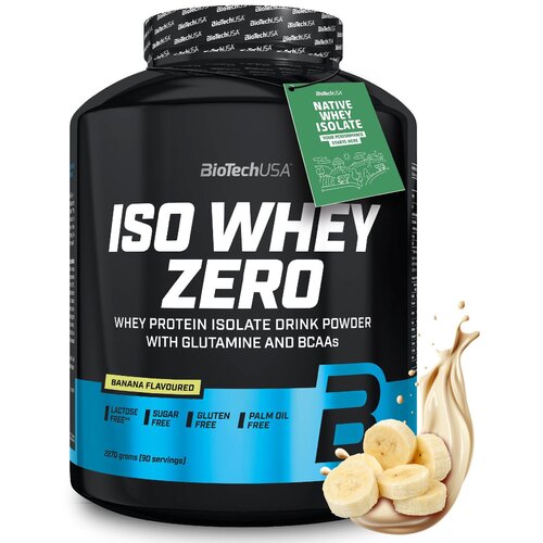 Odżywka białkowa BIOTECH Iso Whey Zero Bananowy (2270 g) Bez cukru i laktozy