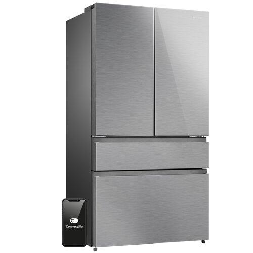 Lodówka HISENSE RF749N4SGIE MD Side by Side No Frost 178.5cm Srebrna Wi-Fi ConnectLife My Fresh Choice Metal Cooling