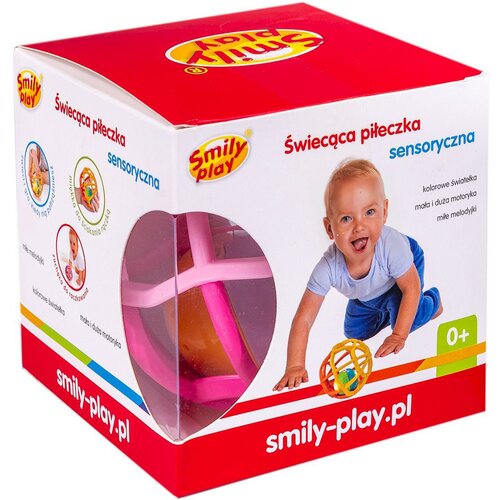 Piłka do zabawy SMILY PLAY Piłeczki sensoryczne świecąca SP83659
