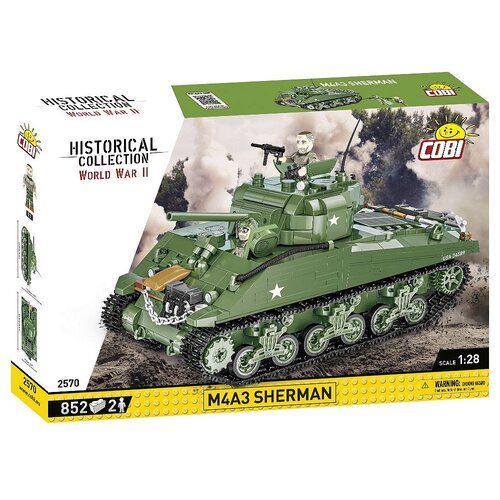 Klocki plastikowe COBI Historical Collection World War II M4A3 Sherman COBI-2570