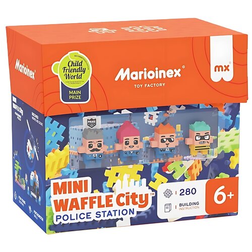 Klocki elastyczne MARIOINEX Mini Waffle Posterunek policji 905852