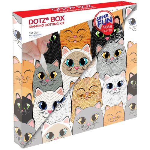 Zestaw kreatywny DIAMOND DOTZ Box Cat Clan 018-DBX020