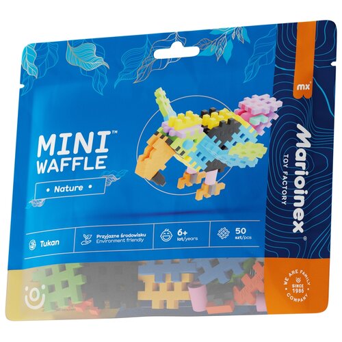 Klocki elastyczne MARIOINEX Mini Waffle Nature Tukan 906118
