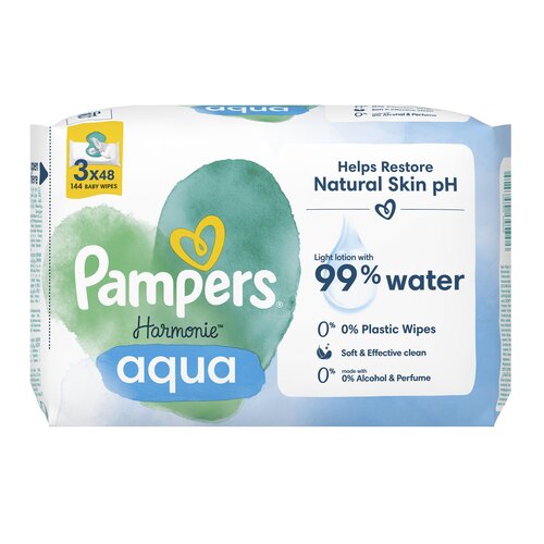 Chusteczki nawilżane PAMPERS Harmonie Aqua (144 szt.)