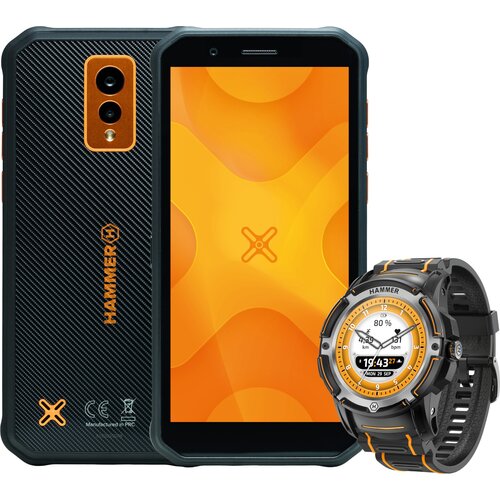 Smartfon HAMMER Energy X 4/64GB 5.5" Czarny + Smartwatch HAMMER Watch Plus