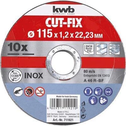 Tarcza do cięcia KWB 49711921 115 mm (10 szt.)