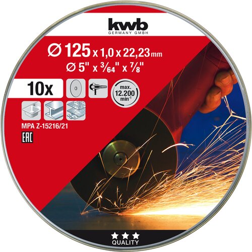 Tarcza do cięcia KWB 49712022 125 mm (10 szt.)