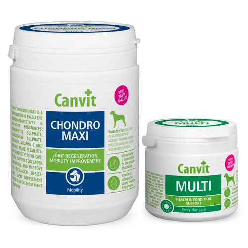 Suplement dla psa CANVIT Chondro Maxi 500 g + Multi 100 g