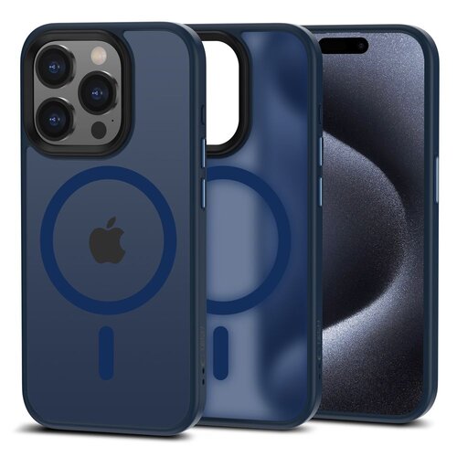 Etui TECH-PROTECT MagMat MagSafe do Apple iPhone 15 Pro Max Granatowy