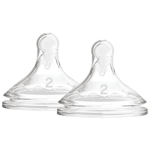 Smoczek DR BROWNS Natural Flow Poziom 2 Przezroczysty 3 m+ (2 sztuki)