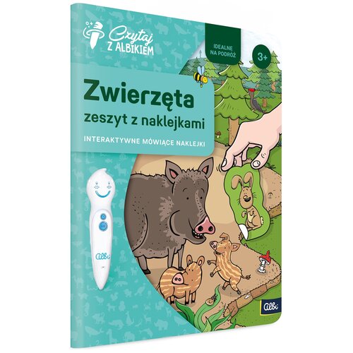 Książka z naklejkami Czytaj z Albikiem Zwierzęta Zeszyt z naklejkami 92413 (twarda okładka)