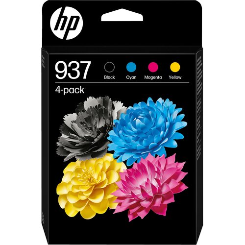 Zestaw tuszów HP 937 Czarny, Błękitny, Purpurowy, Żółty 6C400NE