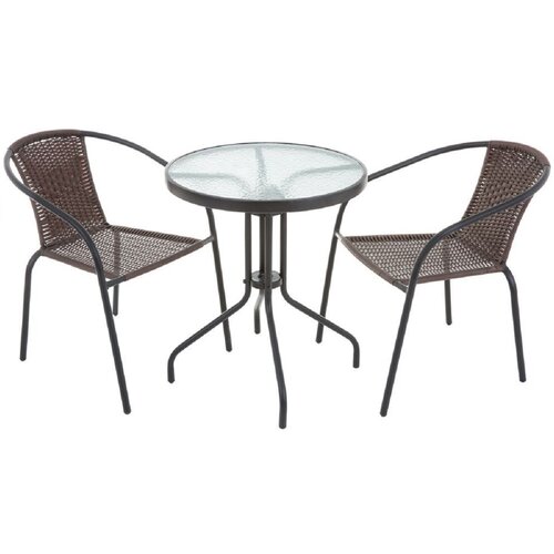 Zestaw mebli ogrodowych PATIO Bistro 47162 Antracytowo-brązowy