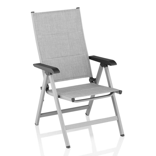 Krzesło wielopozycyjne KETTLER Basic Plus Padded srebrno-jasnoszary 0301201-9300