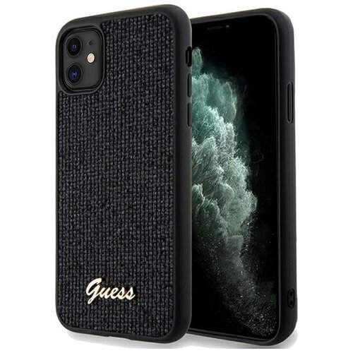 Etui GUESS Disco Metal Script do Apple iPhone 11/Xr Czarny