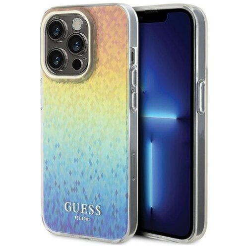 Etui GUESS IML Faceted Mirror Disco Iridescent do Apple iPhone 14 Pro Wielokolorowy