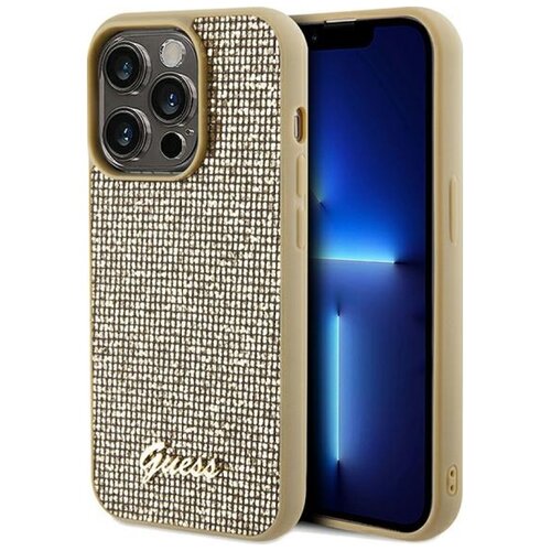 Etui GUESS Disco Metal Script do Apple iPhone 14 Pro Złoty