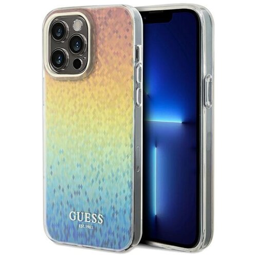 Etui GUESS IML Faceted Mirror Disco Iridescent do Apple iPhone 13/13 Pro Wielokolorowy